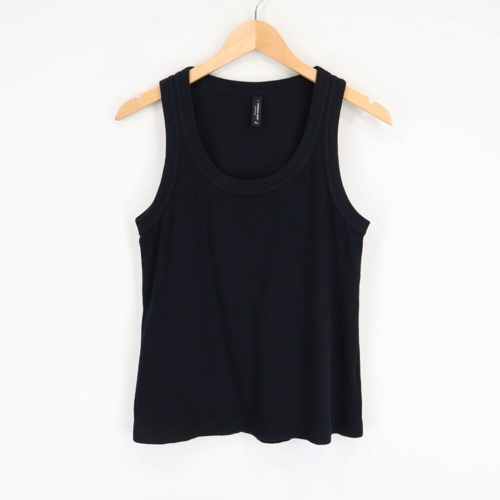 NWOT American Giant Women's Rib Fitted Stretch Tank In Black Size XL - Picture 3 of 8